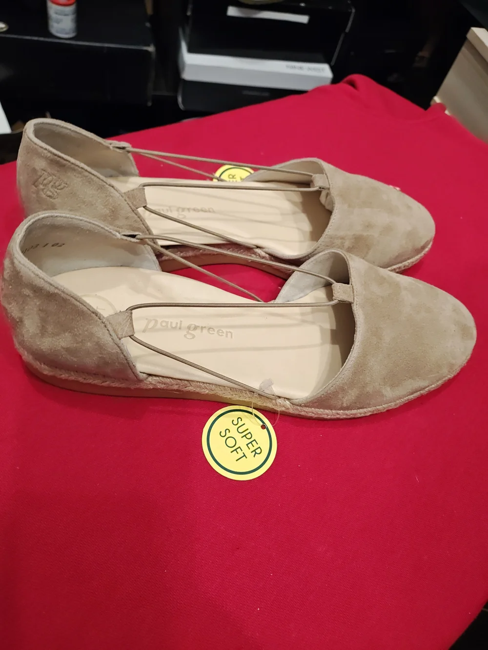 Paul Green Taupe Suede Flats